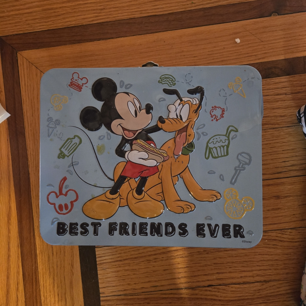 Disney Light Blue Mickey & Pluto 'Best Friends Ever' Tin